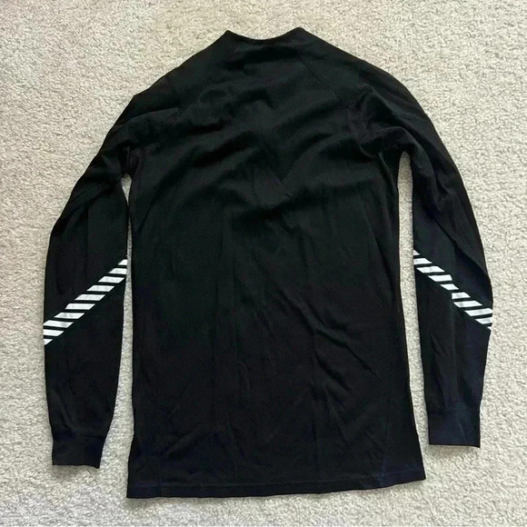 Helly Hansen Base Long Sleeve Shirt Ski Active Stripe Black Men’s Size M 1/4 Zip - Picture 12 of 15